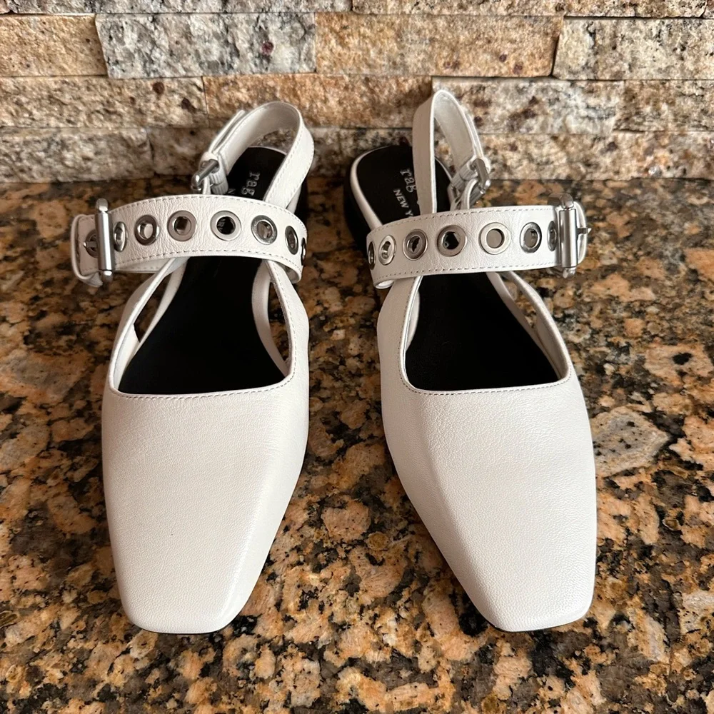 Rag & Bone Moto Astra Slingback Flats - Picture 7 of 11